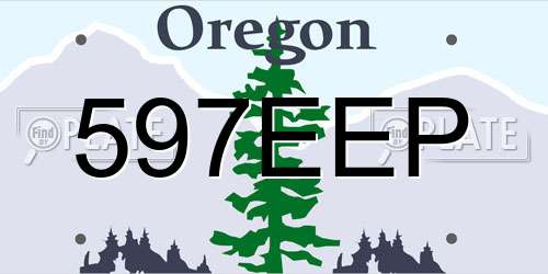 597EEP Oregon License Plate
