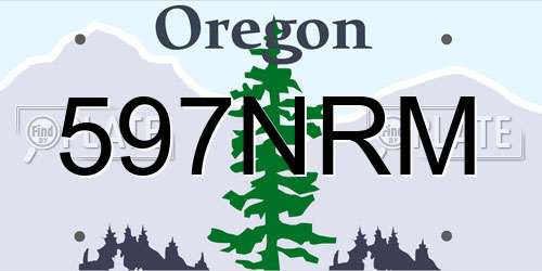 597NRM Oregon License Plate