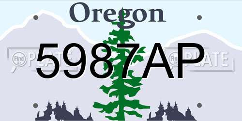 5987AP Oregon License Plate