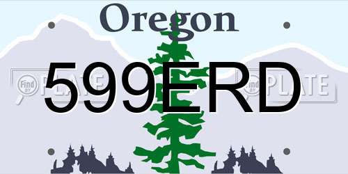 599ERD Oregon License Plate