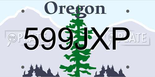 599JXP Oregon License Plate