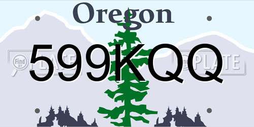 599KQQ Oregon License Plate