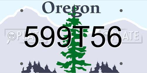 599T56 Oregon License Plate