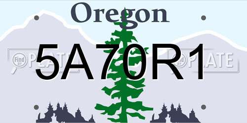 5A70R1 Oregon License Plate