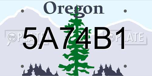 5A74B1 Oregon License Plate
