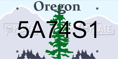 5A74S1 Oregon License Plate