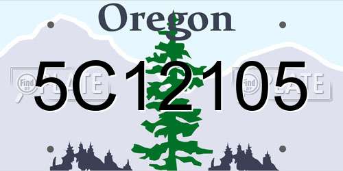 5C12105 Oregon License Plate