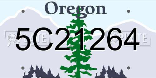 5C21264 Oregon License Plate