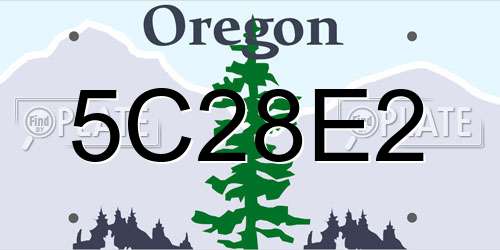 5C28E2 Oregon License Plate