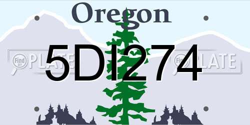 5DI274 Oregon License Plate