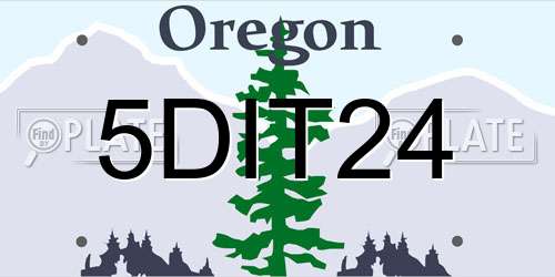 5DIT24 Oregon License Plate