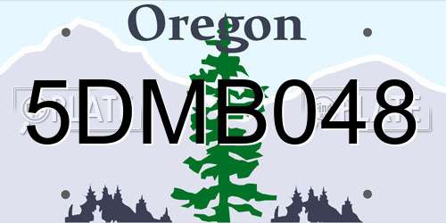 5DMB048 Oregon License Plate