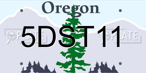 5DST11 Oregon License Plate
