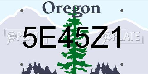 5E45Z1 Oregon License Plate