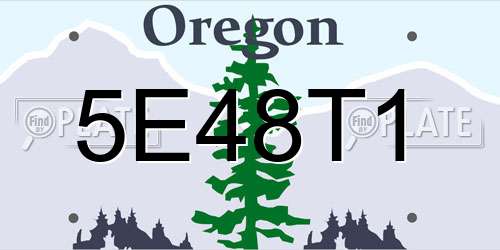 5E48T1 Oregon License Plate