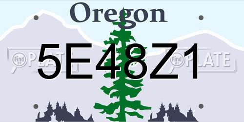 5E48Z1 Oregon License Plate