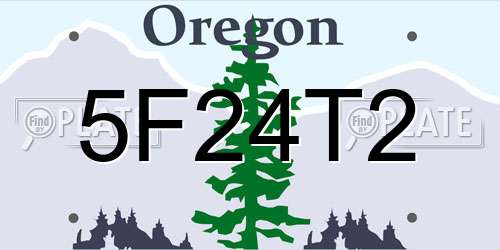5F24T2 Oregon License Plate