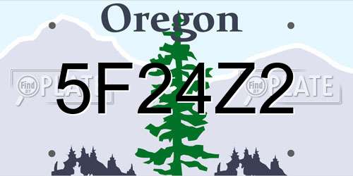 5F24Z2 Oregon License Plate