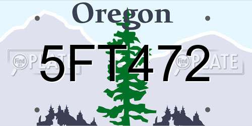 5FT472 Oregon License Plate