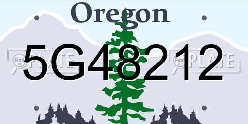 5G48212 Oregon License Plate