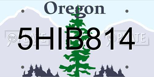5HIB814 Oregon License Plate