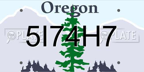 5I74H7 Oregon License Plate