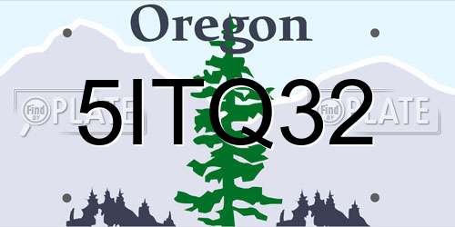 5ITQ32 Oregon License Plate
