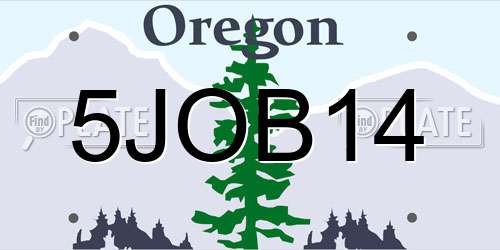 5JOB14 Oregon License Plate