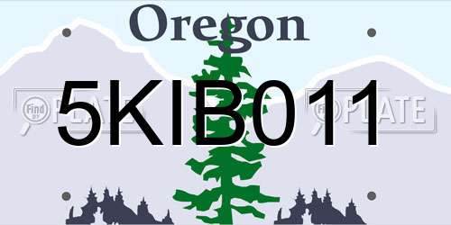 5KIB011 Oregon License Plate