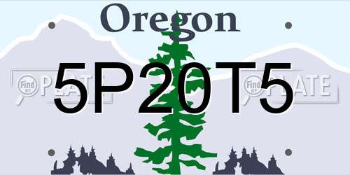 5P20T5 Oregon License Plate