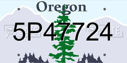 5P47724 Oregon License Plate