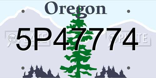 5P47774 Oregon License Plate