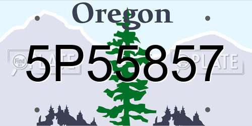 5P55857 Oregon License Plate