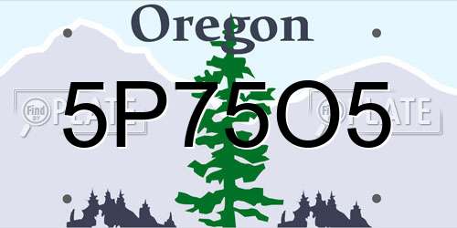 5P75O5 Oregon License Plate