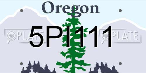 5PI111 Oregon License Plate
