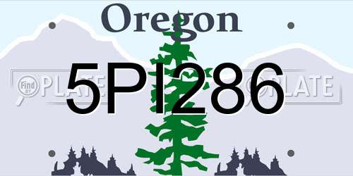5PI286 Oregon License Plate