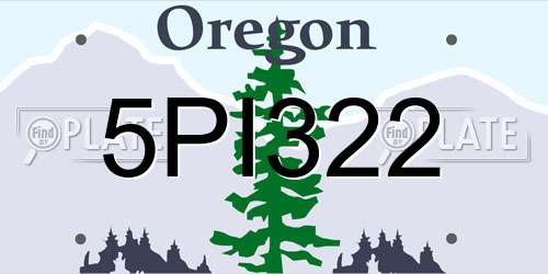 5PI322 Oregon License Plate