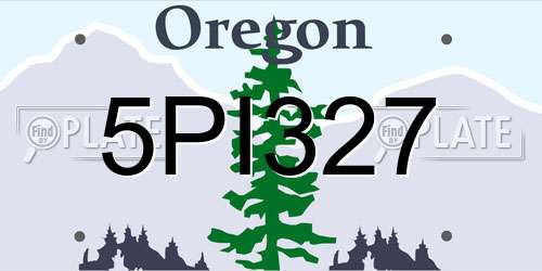 5PI327 Oregon License Plate