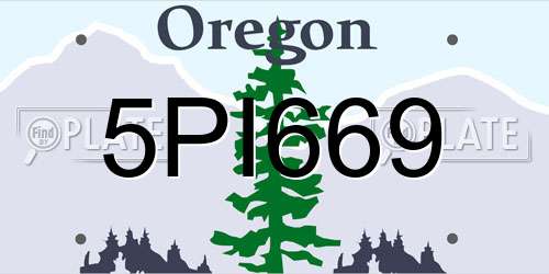 5PI669 Oregon License Plate