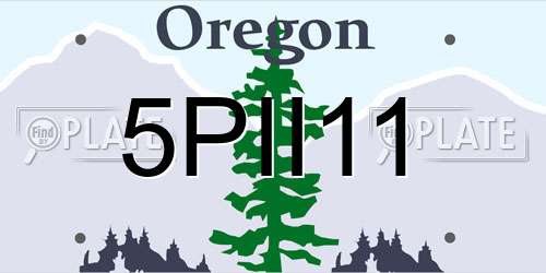 5PII11 Oregon License Plate