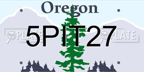 5PIT27 Oregon License Plate