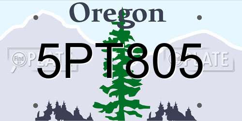 5PT805 Oregon License Plate