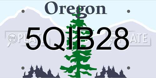 5QIB28 Oregon License Plate