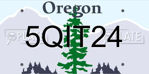 5QIT24 Oregon License Plate