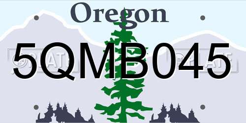 5QMB045 Oregon License Plate