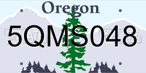 5QMS048 Oregon License Plate