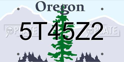5T45Z2 Oregon License Plate