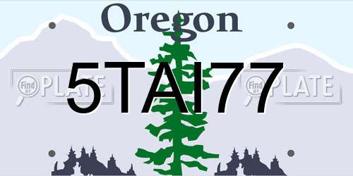 5TAI77 Oregon License Plate