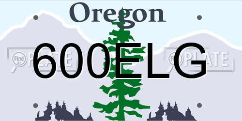600ELG Oregon License Plate