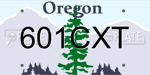601CXT Oregon License Plate